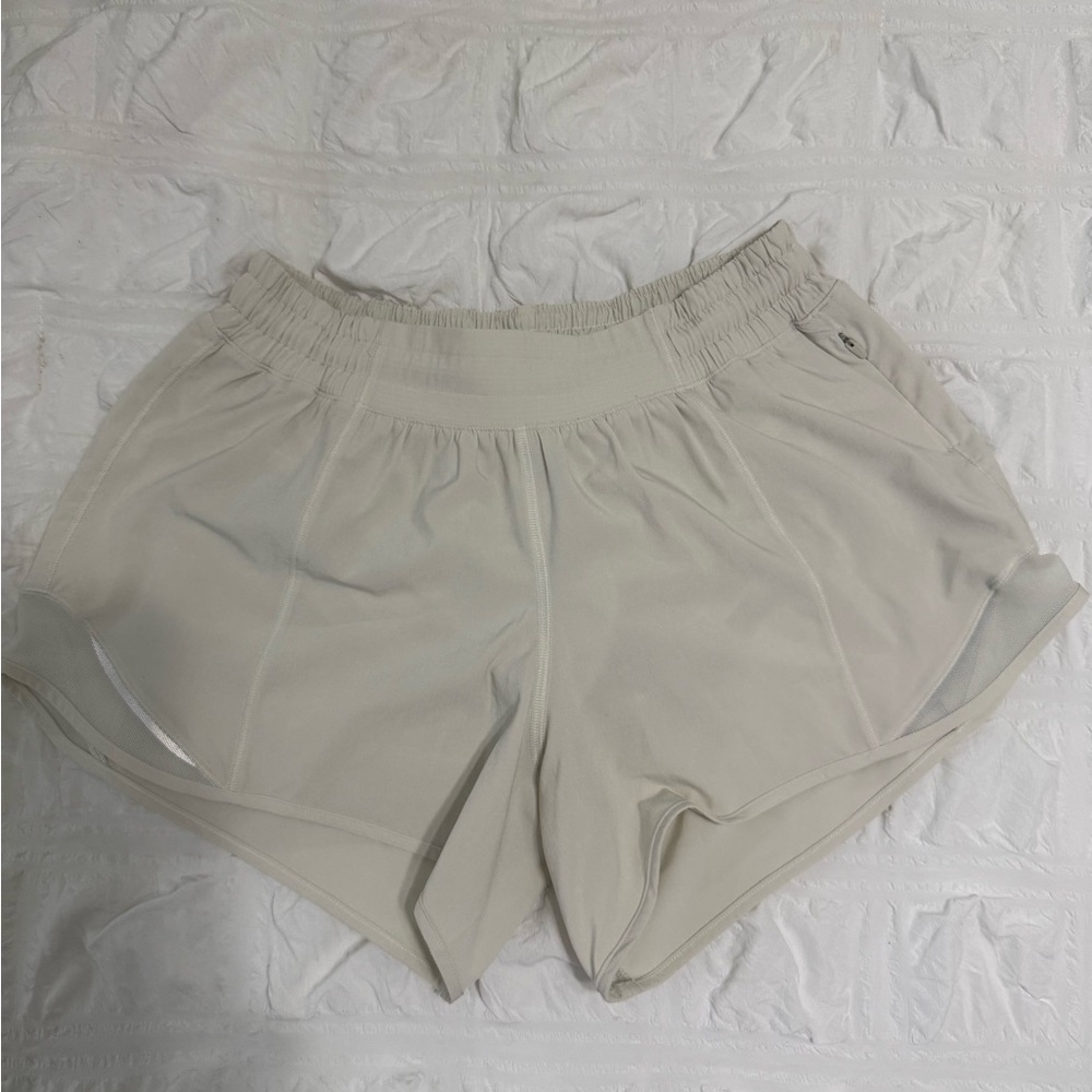 Lululemon Hotty Hot Bone Colored Shorts